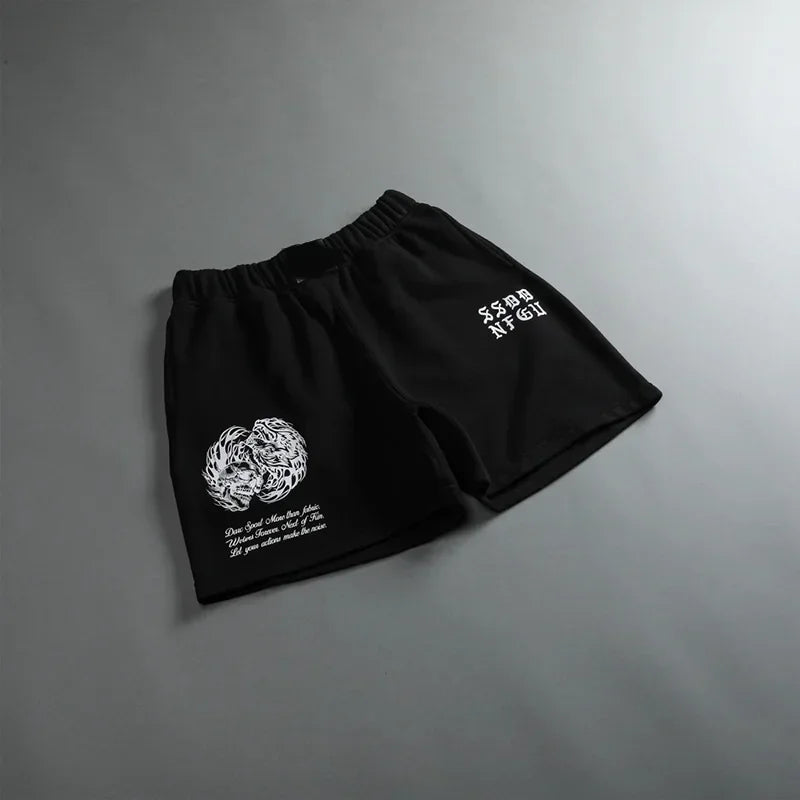 High Quality Cotton Hellstar Studios X4 Shorts Ins The Same European and American High Street Trend Men's and Women's Shorts