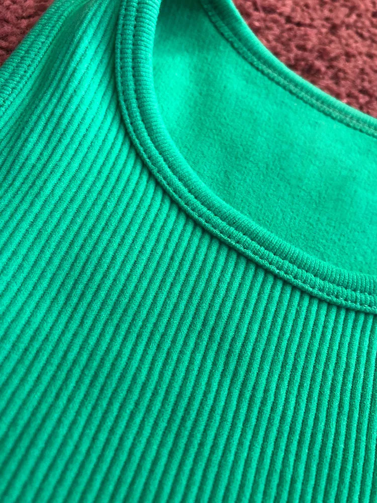 ATHVOTAR 10 Colors Women Crop Top Seamless Casual Streetwear White Bra Rib Sleeveless Top Summer Tank Tight Knit Tee Female Tops