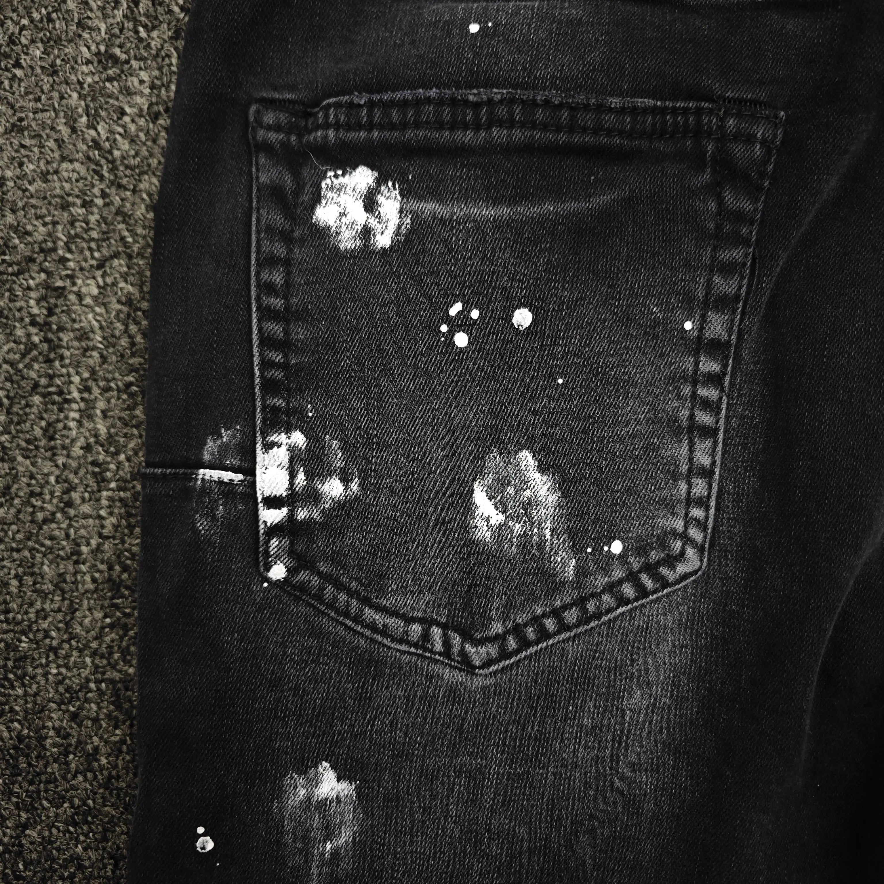 Purple Jeans Black Resin designer jeans 1:1