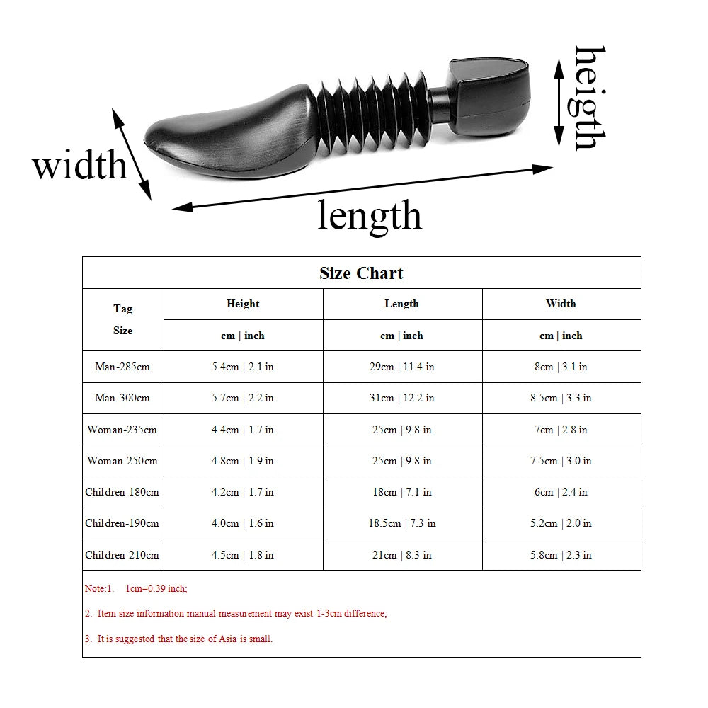 Practical Adjustable Length Shoe Trees Shoe Shaper Shoes Organizers Stretcher Boot Holder Nursing Shoe Last Men/Women Plastic